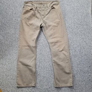 Levi's 514 Straight Fit Men's Pants Khaki‎ Tan W36 L32 Cotton Twill Jeans